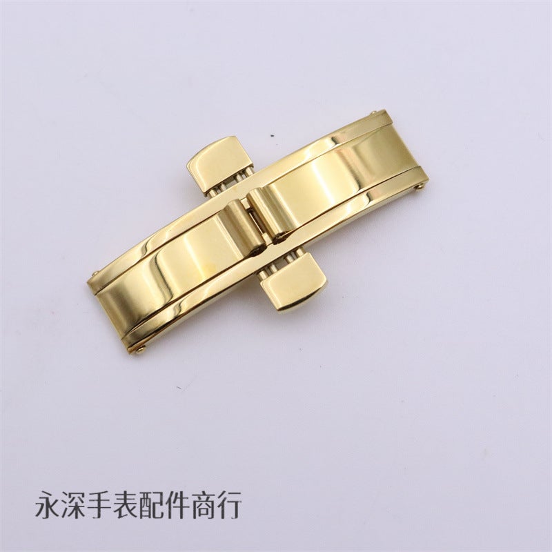 Watch Buckle Accessories Stainless Steel L2 Butterfly Buckle Double Press Foldableing Buckle Steel Belt Connecting Buckle Men'S And Women'S Watch Chain Buckle - Image 1